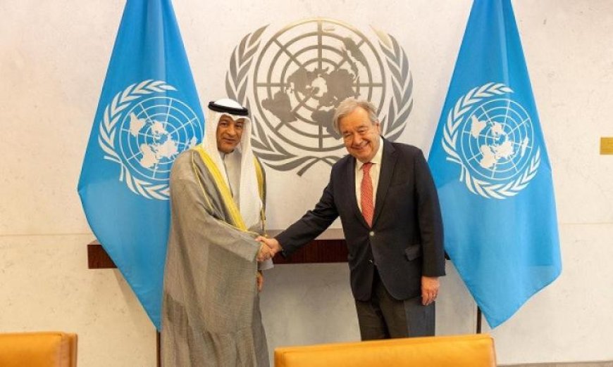 البديوي وجوتيرش يناقشان الاعتداءات الإيرانية على دول مجلس التعاون الخليجي