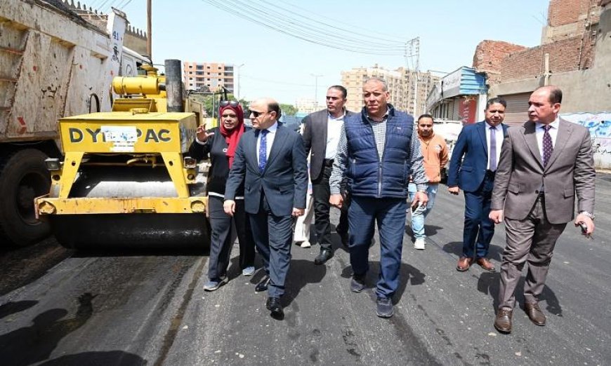 محافظ الغربية يراقب تقدم أعمال رصف محور طريق المعامل لإنجاز المشروع