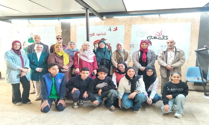 فرشاة أنا المصري تضفي لمسة فنية وإبداعية على جدران التعليم في القليوبية