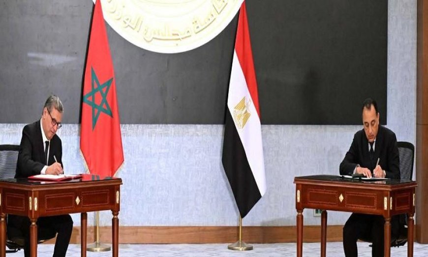 رئيس الوزراء يتعاون مع نظيره المغربي عبر توقيع مجموعة من وثائق التعاون بالصور