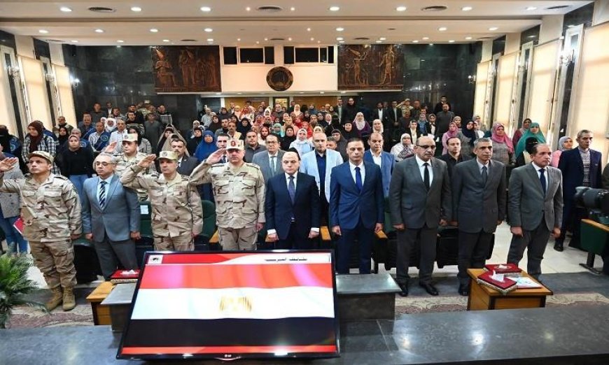 محافظ الغربية ومدير المحاربين القدماء يحتفلان بتكريم أسر الشهداء ومصابي العمليات الحربية