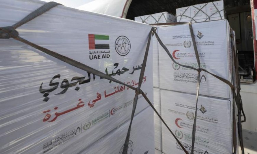صور وصول طائرة مساعدات إماراتية إلى العريش محملة بـ100 طن لدعم غزة