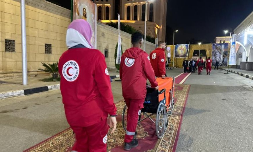 الهلال الأحمر يدعم التأمين الطبي لاحتفالات عيد القيامة المجيد في الكنائس