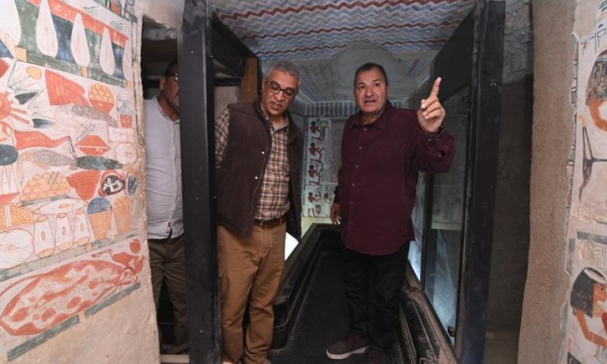 ترميم وتطوير ثلاث مقابر أثرية في جبانة الخوخة بالبر الغربي بالأقصر صور حصرية توثق التفاصيل