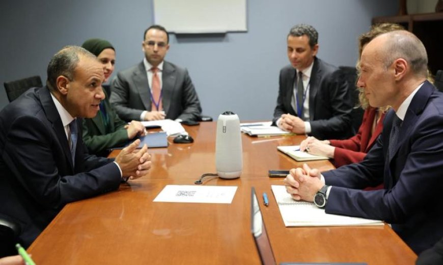 وزير الخارجية يناقش سبل تعزيز التعاون الثنائي مع وفد الوكالة الإيطالية للتعاون التنموي