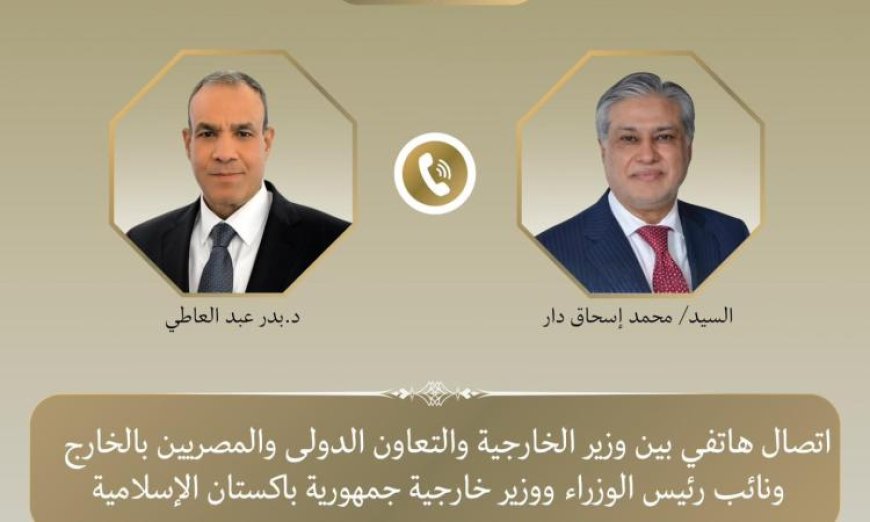 عبد العاطي يناقش الوضع الإقليمي مع نظيره الباكستاني في اتصال هاتفي هام