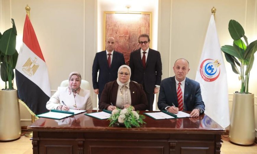توقيع بروتوكول تعاون ثلاثي بين وزيري الصحة والعمل ورئيس المجلس الصحي لتعزيز الرعاية الصحية