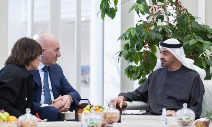 رئيس الإمارات ووزير الدفاع الإيطالي يتبادلان الآراء حول تطورات المنطقة