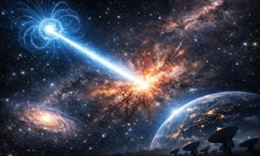 علماء يكتشفون انفجارا كونيا مذهلا يسمى الليزر العملاق من أعماق الفضاء