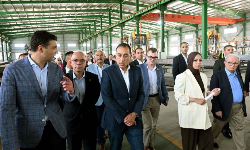 رئيس الوزراء يدشن مصنع شانغ يوان للهياكل الفولاذية في المنطقة الصناعية بالسخنة