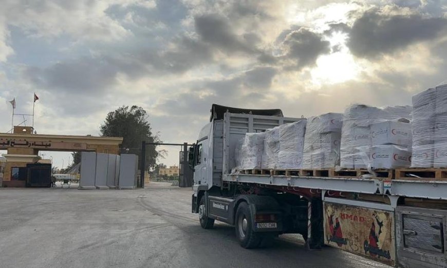 قافلة زاد العزة 183 تصل إلى غزة لدعم الفلسطينيين بالمساعدات الإنسانية