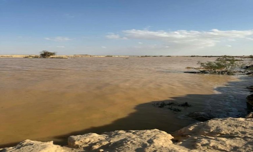 سيول خفيفة في شمال سيناء بسبب الأمطار الغزيرة التي اجتاحت المدن