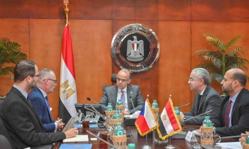 وزير الاستثمار وسفير التشيك يتناقشان حول تعزيز الشراكة الاستثمارية وتوطين التكنولوجيا في البلاد