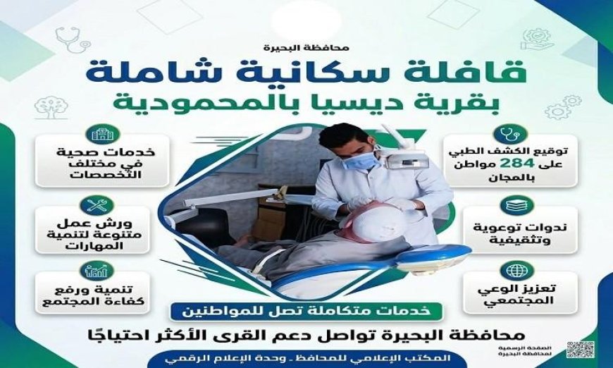 كشف طبي مجاني لـ 284 مواطن في البحيرة بتخصصات متنوعة