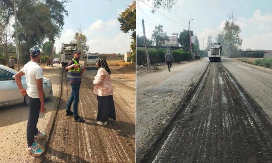 محافظ المنوفية يقوم بجولات ميدانية لمتابعة أعمال الرصف وتطوير الطرق والشوارع