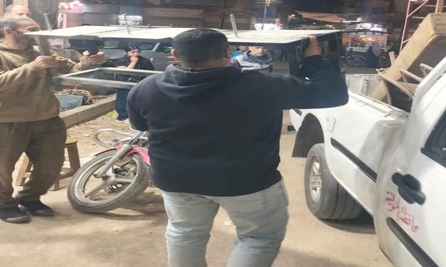 حملات قوية في المنوفية لإزالة الإشغالات والتعديات من الشوارع والميادين