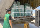 الطائرة الإغاثية السعودية رقم 84 تصل مطار العريش لدعم الشعب الفلسطيني