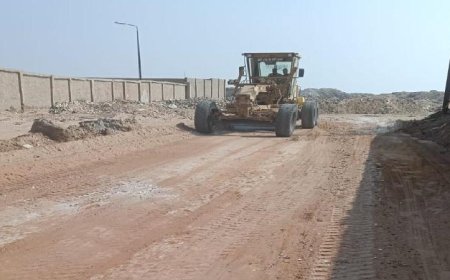 بدء مشروع رصف طريق R1 في المنطقة الصناعية بأبورواش بمحافظة الجيزة لتعزيز البنية التحتية