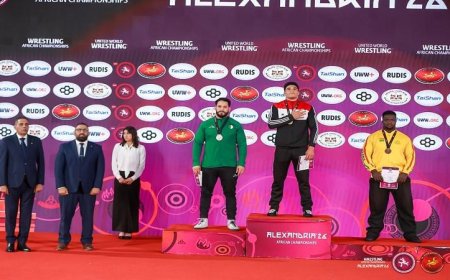 منتخب المصارعة الحرة للرجال يفوز بـ 8 ميداليات ويحقق كأس البطولة الأفريقية في الإسكندرية