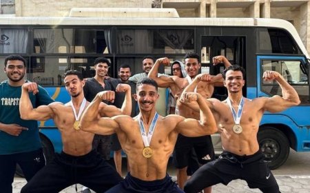طالب من تكنولوجيا حلوان الدولية يحقق ذهبية بطولة الجامعات في كمال الأجسام