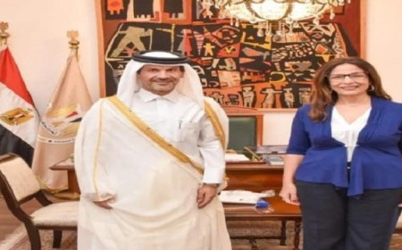 وزيرة الثقافة وسفير قطر في القاهرة يستعرضان فرص تعزيز التعاون الثقافي بين البلدين