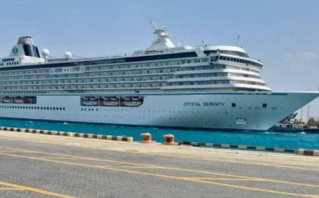 استقبال ميناء السخنة التابع لاقتصادية قناة السويس للسفينة CRYSTAL SERENITY