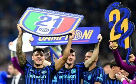 إنتر ميلان يحصد لقب الدوري الإيطالي للمرة 21 في تاريخه