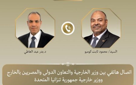 وزير الخارجية يبحث مع نظيره التنزاني أهمية سد جوليوس نيريري في تعزيز العلاقات الثنائية