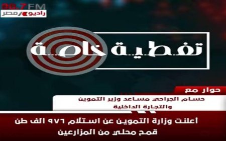 معدلات توريد القمح هذا العام تسجل ارتفاعاً ملحوظاً مقارنة بالعام الماضي وفقاً للجراحي