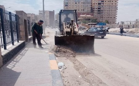 رفع 1400 طن من المخلفات الصلبة في طريق اللبيني ناهيا بمحافظة الجيزة