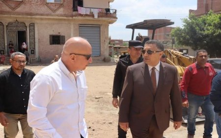 محافظ القليوبية يزور كفر شكر لمتابعة تطوير الشوارع الفرعية وتحسين البنية التحتية
