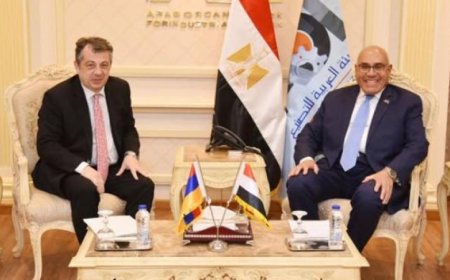 رئيس الهيئة العربية للتصنيع يبحث مع سفير أرمينيا فرص جديدة لتعزيز التعاون المشترك