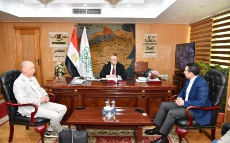 محافظ الفيوم يلتقي وفدًا ألمانيًا لمناقشة إقامة مصنع جديد لضفائر السيارات