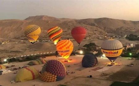 تحليق مذهل لـ72 بالونًا طائرًا في سماء الأقصر