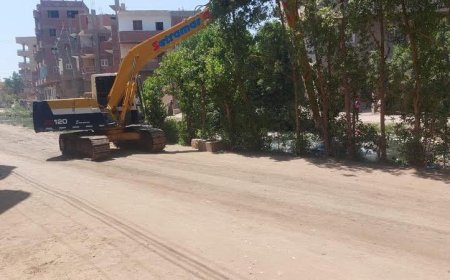 محافظ الجيزة يشرف على عملية تطهير ترع الشبرامنتية وسقارة القبلية ومصرف العزيزية لتحسين البيئة المحلية