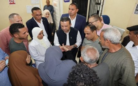 محافظ المنوفية يقوم بجولة تفقدية لمتابعة إنشاء مستشفى الشهداء الجديدة وعيادة التأمين الصحي