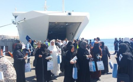 انطلاق رحلات الحج السياحي البري من ميناء نوبيع البحري لعام 2023