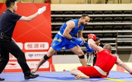 الحسيني وهدان يحقق الذهب ويتوج ببطولة كأس العالم للساندا