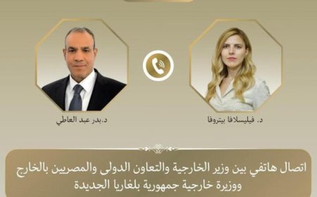 وزير الخارجية يؤكد عزمه على تعزيز العلاقات الثنائية مع بلغاريا في جميع المجالات