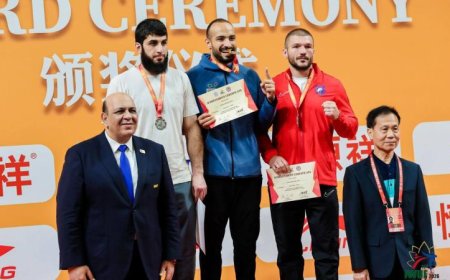 وزير الشباب والرياضة يحتفل بإنجاز بعثة الكونغ فو التاريخي في كأس العالم بمكاو