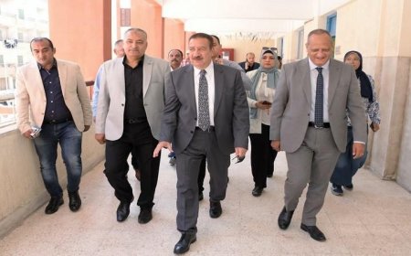 محافظ بورسعيد يزور المدارس لمتابعة امتحانات الشهادات الابتدائية والإعدادية