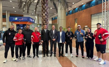 استقبال حار لبعثة منتخب الكونغ فو بعد عودتها triumphant من الصين في وزارة الرياضة