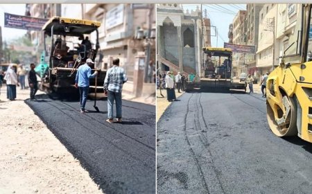 محافظ المنوفية يعلن عن تقدم أعمال الرصف والتطوير في أشمون