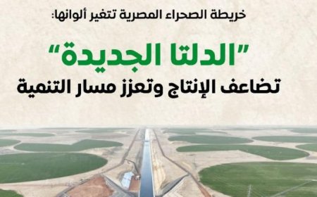 الدلتا الجديدة تعزز التنمية وتضاعف الإنتاج وفق تصريحات إعلامي الوزراء