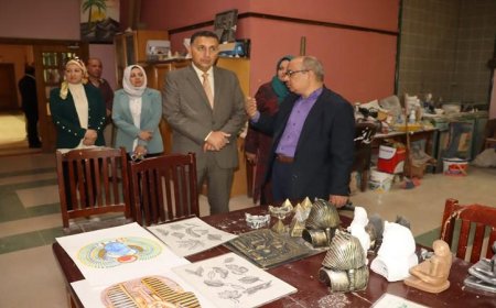 محافظ القليوبية يقوم بجولة تفقدية لمكتبة مصر العامة في بنها