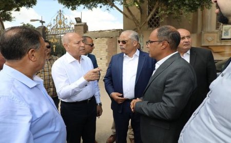 محافظ القاهرة يقوم بجولة تفقدية لمشروع مد خط مياه جديد من الأوسطي إلى التبين
