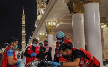 الهلال الأحمر في المدينة ينقذ حاجاً مصرياً من جلطة قلبية في المسجد النبوي