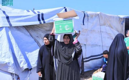 سلمان للإغاثة توزع 206 سلال غذائية في خان يونس بقطاع غزة لتعزيز المساعدات الإنسانية