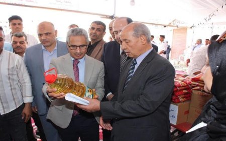 محافظ بني سويف يزور معرض أضحى مبارك ويطلع على مشروع منفذ حياة كريمة