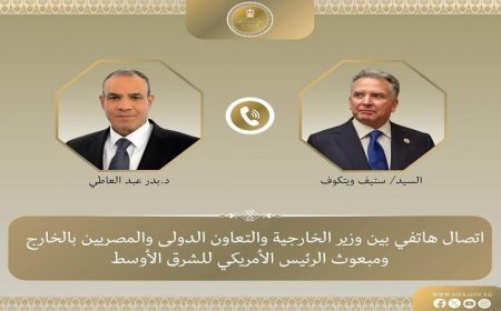 وزير الخارجية يناقش مع المبعوث الأمريكي للشرق الأوسط آخر التطورات الإقليمية